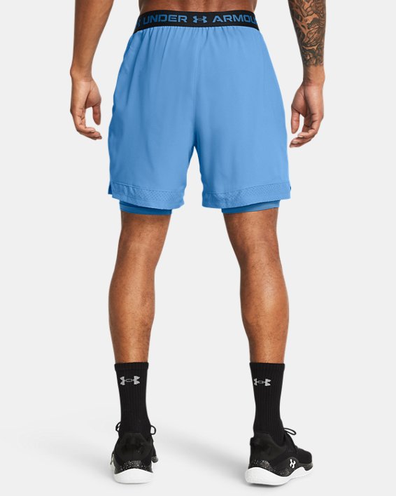 Men's UA Vanish Woven 2-in-1 Shorts in Blue image number 1